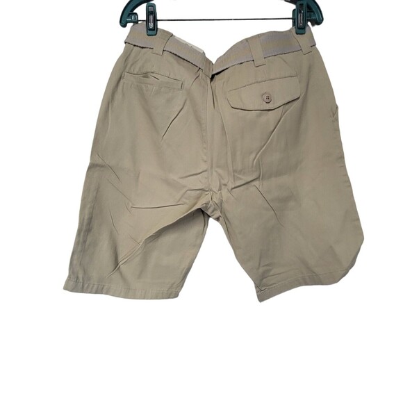 Khaki Chino Shorts Size‎ 34 With Belt  ORIGINAL BLU ROCK - Picture 4 of 5